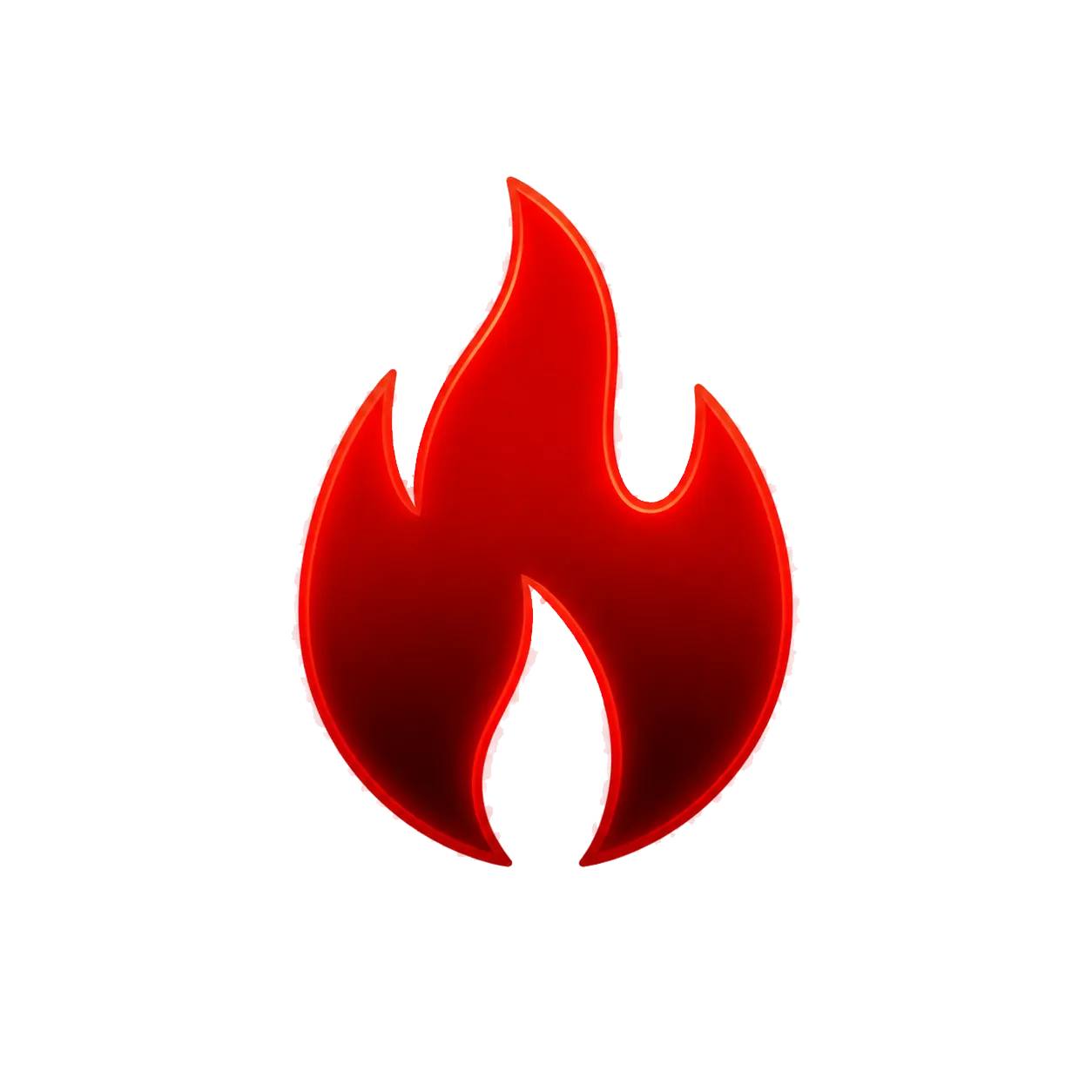 Red flame icon for streak tracking