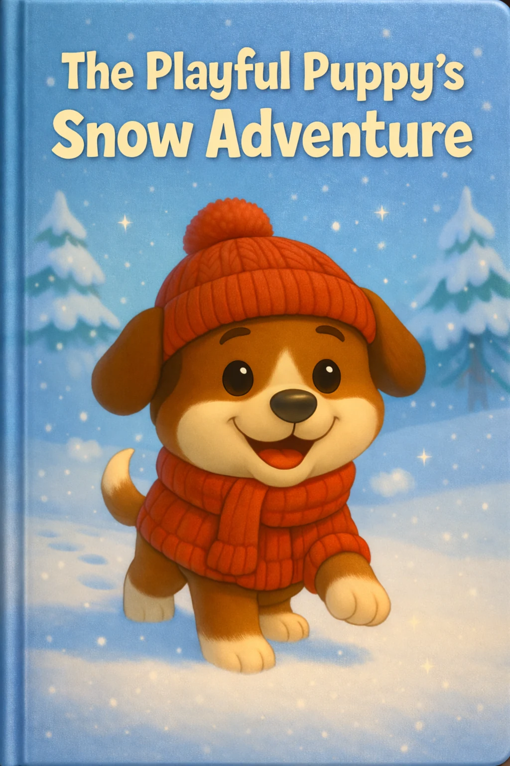 The Playful Puppy's Snow Adventure book cover